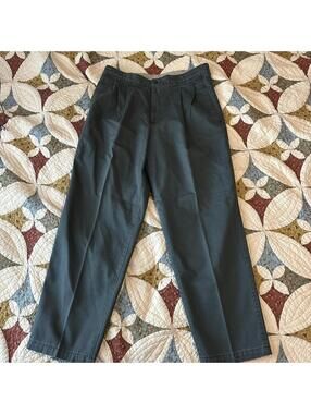 Vintage 1989 Savane olive green straight leg trousers Size 34x30